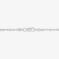 Made in Italy Womens Sterling Silver 7.5 Inch Solid Chain Bracelet