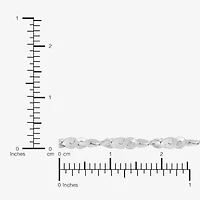 Made in Italy Womens Sterling Silver 7.5 Inch Solid Chain Bracelet