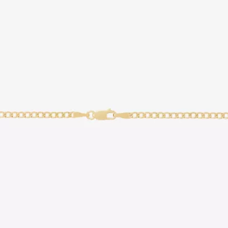 Made in Italy Unisex Adult 14K Gold Over Silver 22 Inch Curb Chain Necklace