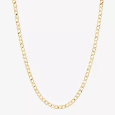 Made in Italy Unisex Adult 14K Gold Over Silver 22 Inch Curb Chain Necklace