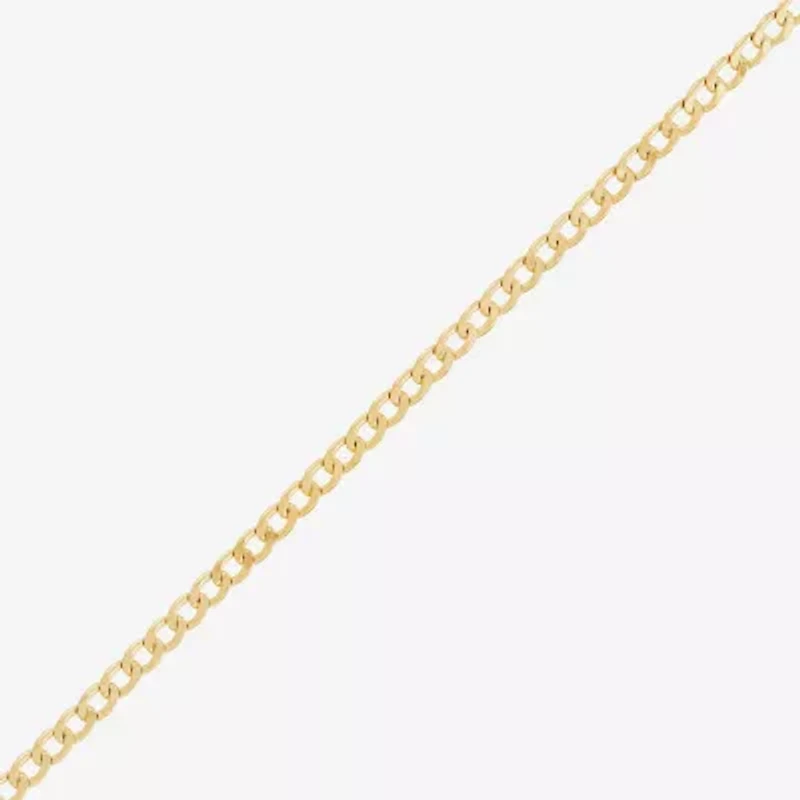 Made in Italy Unisex Adult 14K Gold Over Silver 22 Inch Curb Chain Necklace