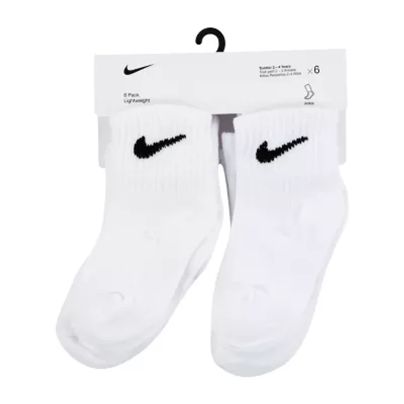 Nike Little & Big Kid Boys 6 Pair Quarter Ankle Socks