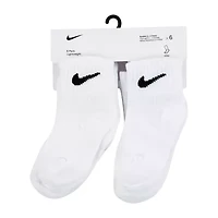 Nike Little & Big Kid Boys 6 Pair Quarter Ankle Socks