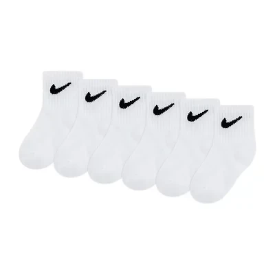 Nike Little & Big Kid Boys 6 Pair Quarter Ankle Socks