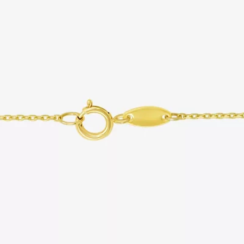 Womens 10K Gold Heart 16 Inch Pendant Necklace