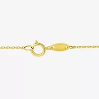 Womens 10K Gold Heart 16 Inch Pendant Necklace