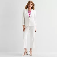 Black Label by Evan-Picone Linen Womens Classic Fit Suit Jacket
