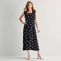 Black Label by Evan-Picone Womens Square Neck Sleeveless Blouse
