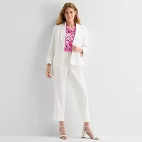 Black Label by Evan-Picone Linen Womens Classic Fit Straight Suit Pant