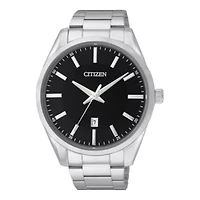 Citizen® Mens Black Dial Stainless Steel Watch BI1030-53E