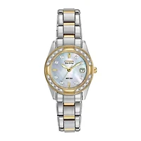Citizen® Eco-Drive® Regent Womens Diamond-Accent Mother-of-Pearl Bracelet Watch EW1824-57D