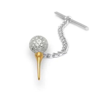 Golf Ball And Tee Tie Tack