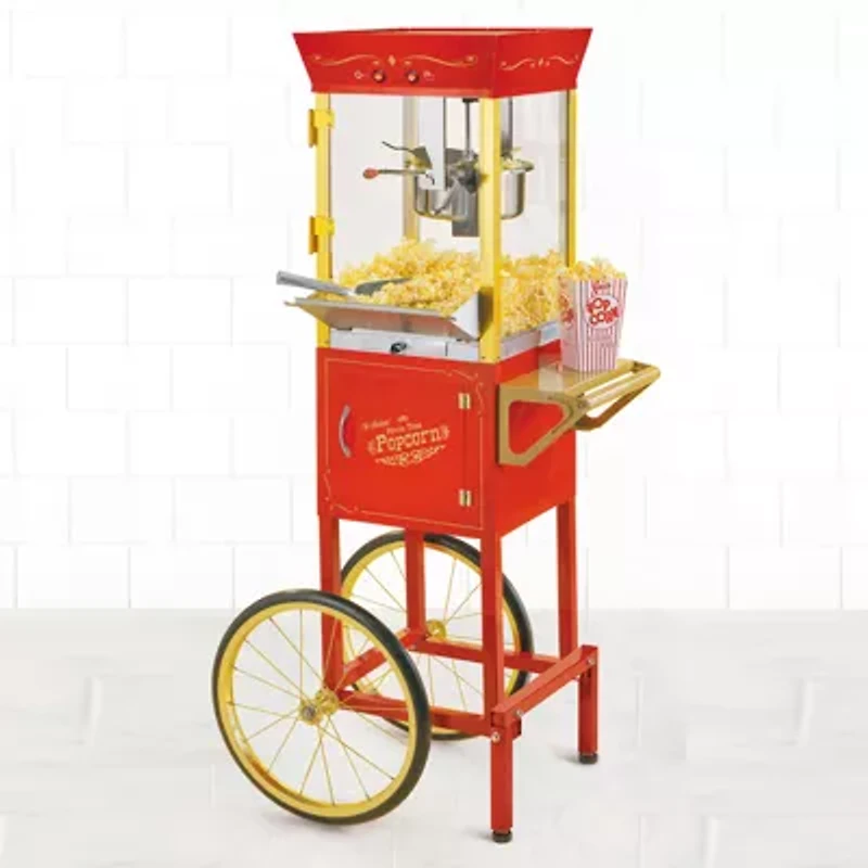 Nostalgia CCP510 53-Inch Tall Commercial 6-Ounce Kettle Popcorn Cart