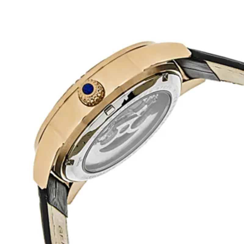 Empress Unisex Adult Black Leather Strap Watch Empem1107