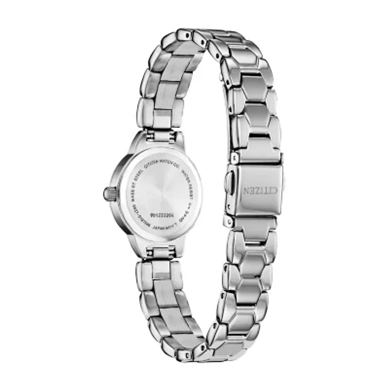 Citizen Quartz Womens Crystal Accent Silver Tone Stainless Steel Bracelet Watch Ez7010-56d