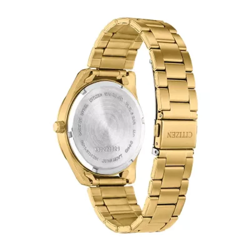 Citizen Quartz Mens Gold Tone Stainless Steel Bracelet Watch Bi1032-58l