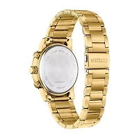 Citizen Quartz Mens Chronograph Gold Tone Stainless Steel Bracelet Watch An8052-55p