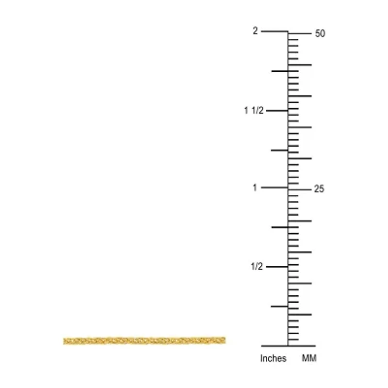 Womens 18K Gold 18 Inch Wheat Chain Necklace