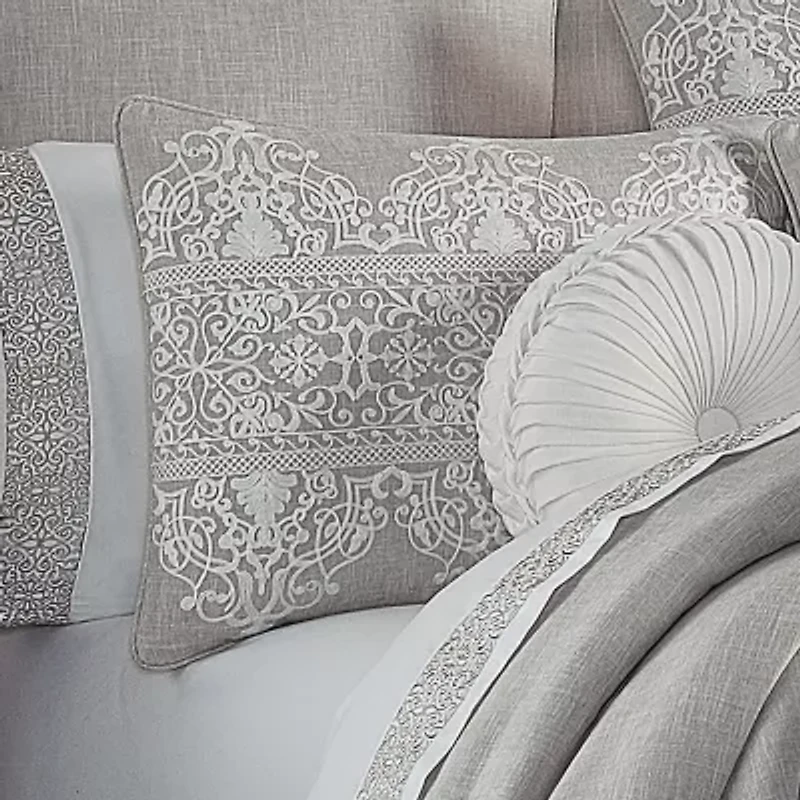 Queen Street Annie 4-pc. Damask + Scroll Comforter Set