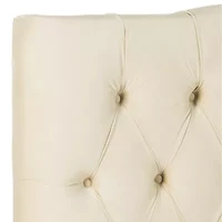 Axel Polyester Upholstered Tufted Nailhead Trim Headboard