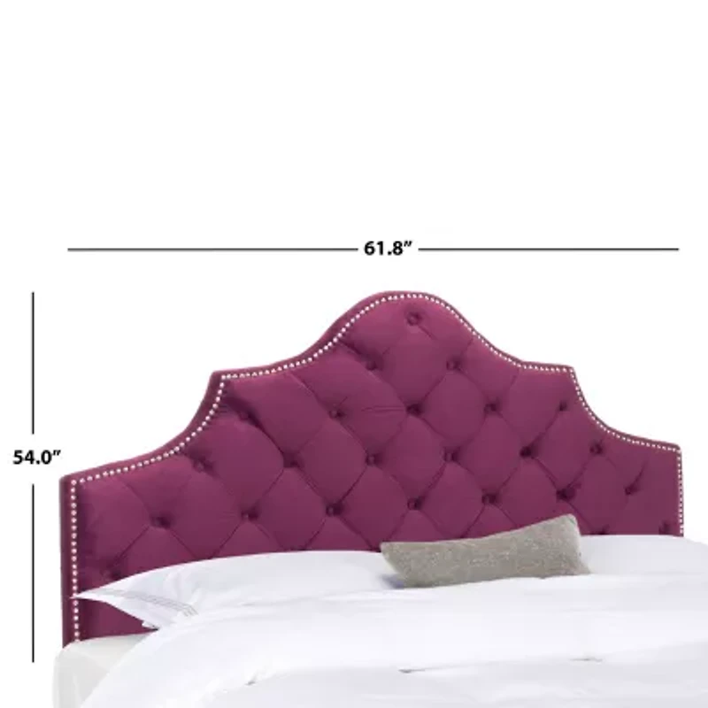 Arebelle Upholstered Tufted Nailhead Trim Headboard