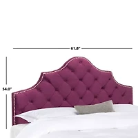 Arebelle Upholstered Tufted Nailhead Trim Headboard