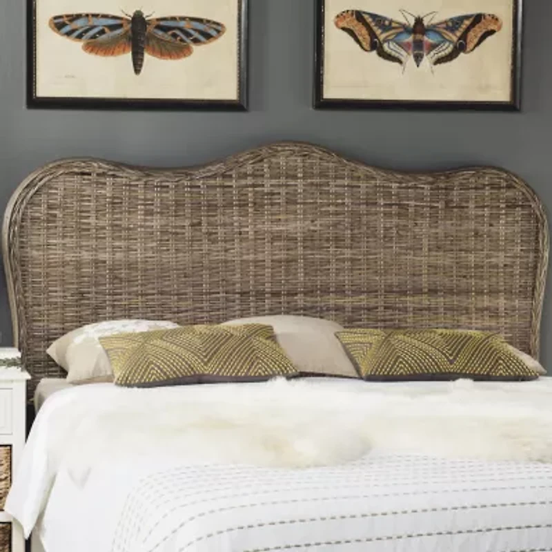 Imelda Upholstered Rattan Headboard