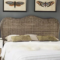 Imelda Upholstered Rattan Headboard