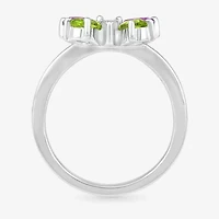 Womens Diamond Accent Genuine Purple Amethyst Sterling Silver Butterfly Cocktail Ring