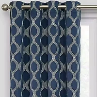 Max Blackout Prescott Grommet Top Embroidered 100% Single Curtain Panel