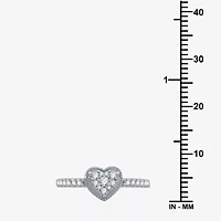 1/4 CT.T.W. Natural Diamond Heart-Shaped Promise Ring