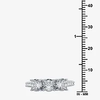 Love Lives Forever (G / Si1-Si2) Womens 1 1/2 CT. T.W. Lab Grown White Diamond 10K Gold Round 3-Stone Engagement Ring