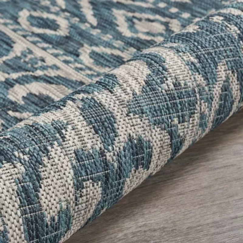 Sylvestra Entwined Geometric 7'6"X7'6" Indoor Outdoor Round Area Rug