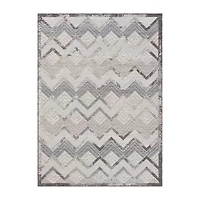 Winona Chevron PET Yarn Indoor Outdoor Rectangular Area Rug