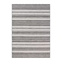 Winona Multi Stripe PET Yarn Indoor Outdoor Rectangular Area Rug