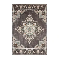 Anica Eclectic Medallion Floral Indoor Outdoor Rectangular Area Rug