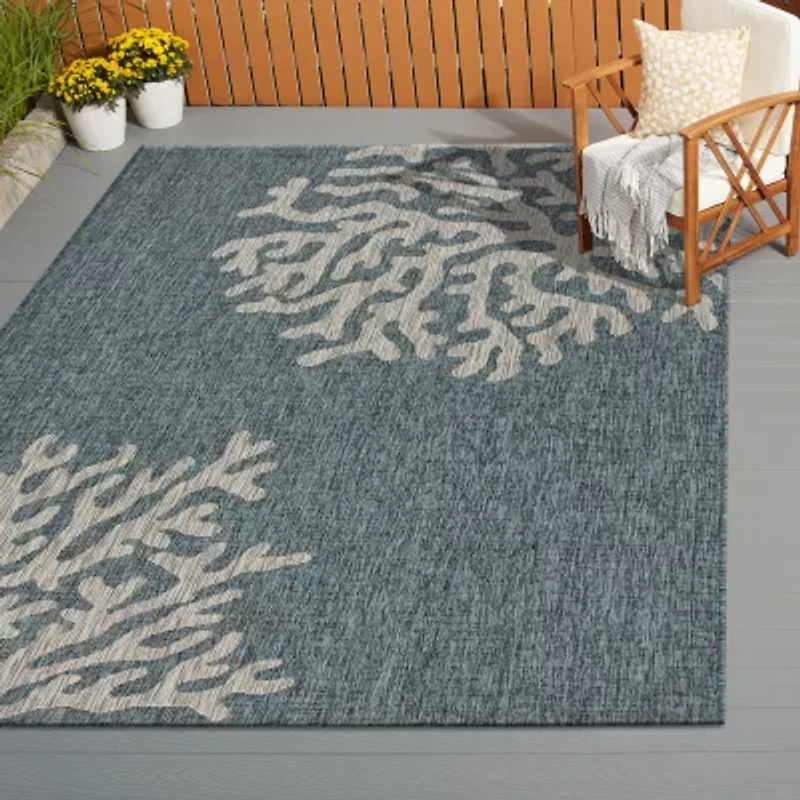 Celeste Coastal Reef Indoor Outdoor Rectangular Area Rug