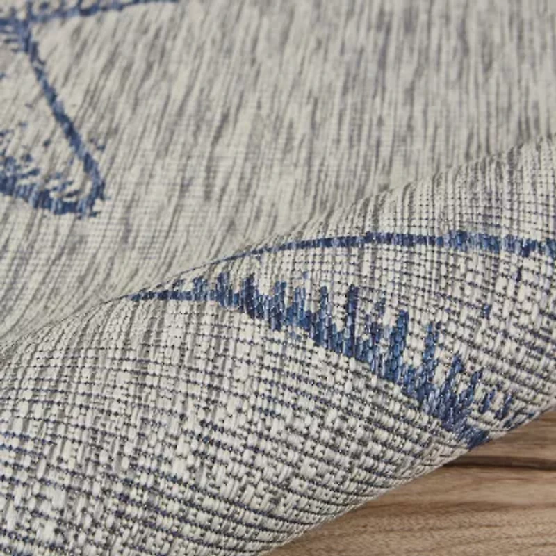 Celeste Starfish Indoor Outdoor Rectangular Area Rug