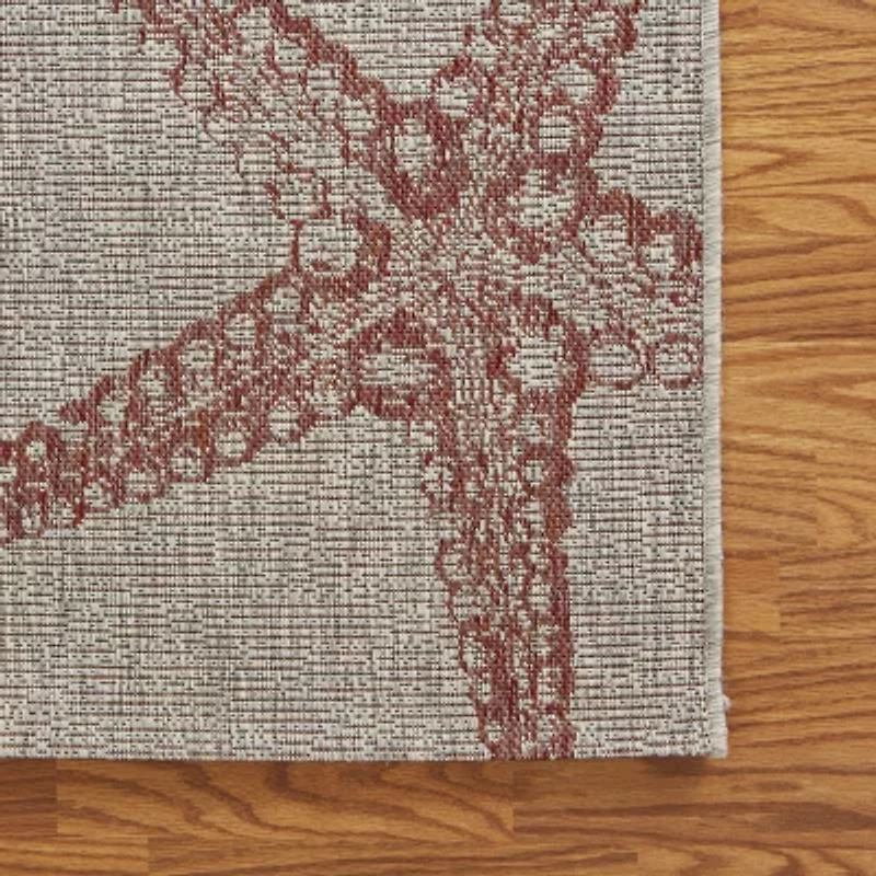 Celeste Starfish Indoor Outdoor Rectangular Area Rug