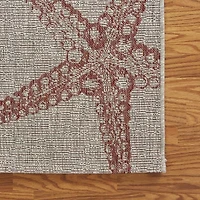 Celeste Starfish Indoor Outdoor Rectangular Area Rug