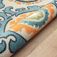 Corazon Coastal Suzani Indoor Outdoor Rectangular Area Rug