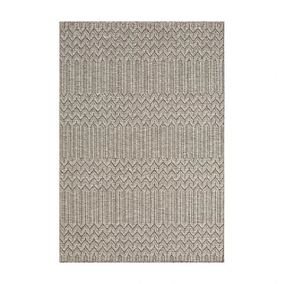 Odette Modern Chevron Indoor Outdoor Rectangular Area Rug