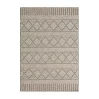 Odette Contemporary Diamond Indoor Outdoor Rectangular Area Rug