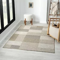 Odette Modern Color-Block Indoor Outdoor Rectangular Area Rug