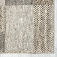 Odette Modern Color-Block Indoor Outdoor Rectangular Area Rug
