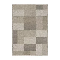Odette Modern Color-Block Indoor Outdoor Rectangular Area Rug