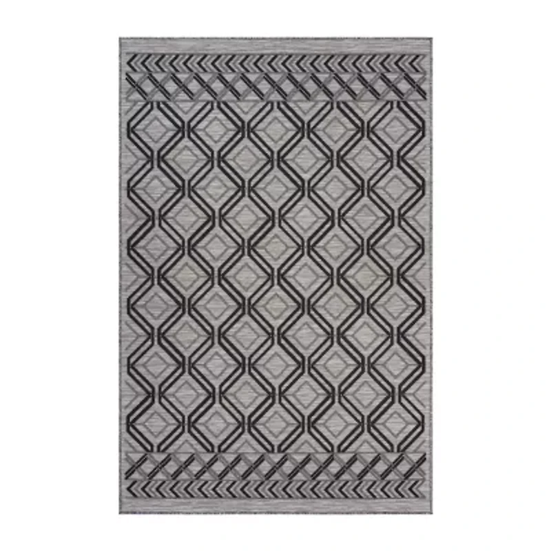 Reese Geometric Daze Indoor Outdoor Rectangular Area Rug