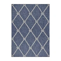 Samantha Nautical Knot Indoor Outdoor Rectangular Area Rug