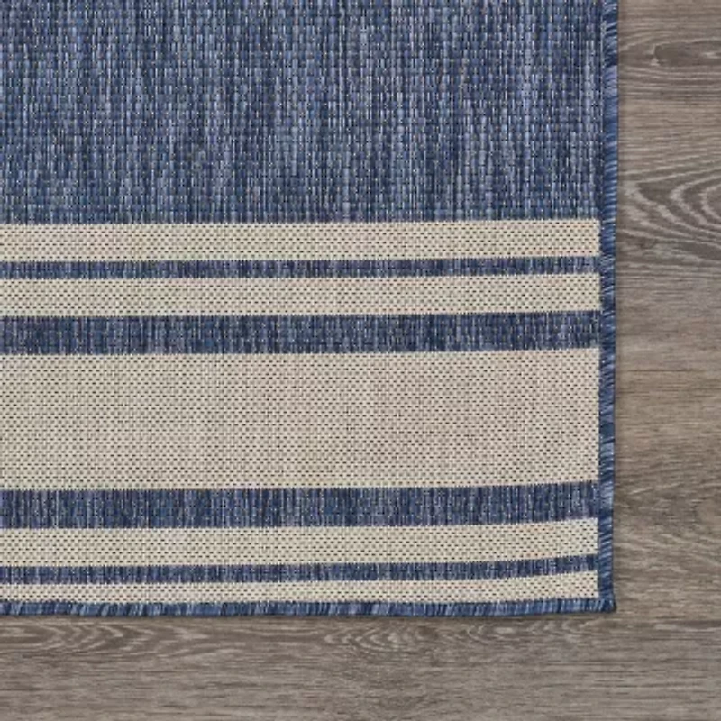 Samantha Nautical Navigation Indoor Outdoor Rectangular Area Rug