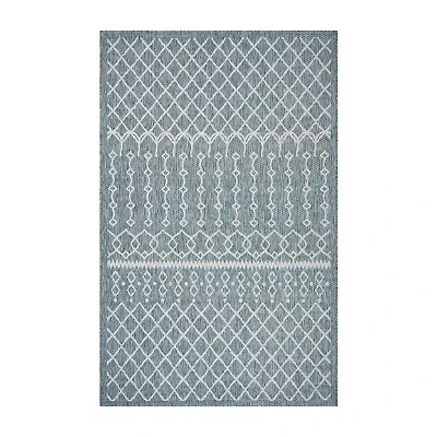Sylvestra Serene Array Indoor Outdoor Rectangular Area Rug